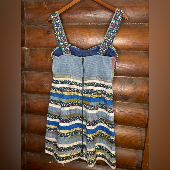 Free People Patchwork Corset Mini Dress - Picture 4 of 6